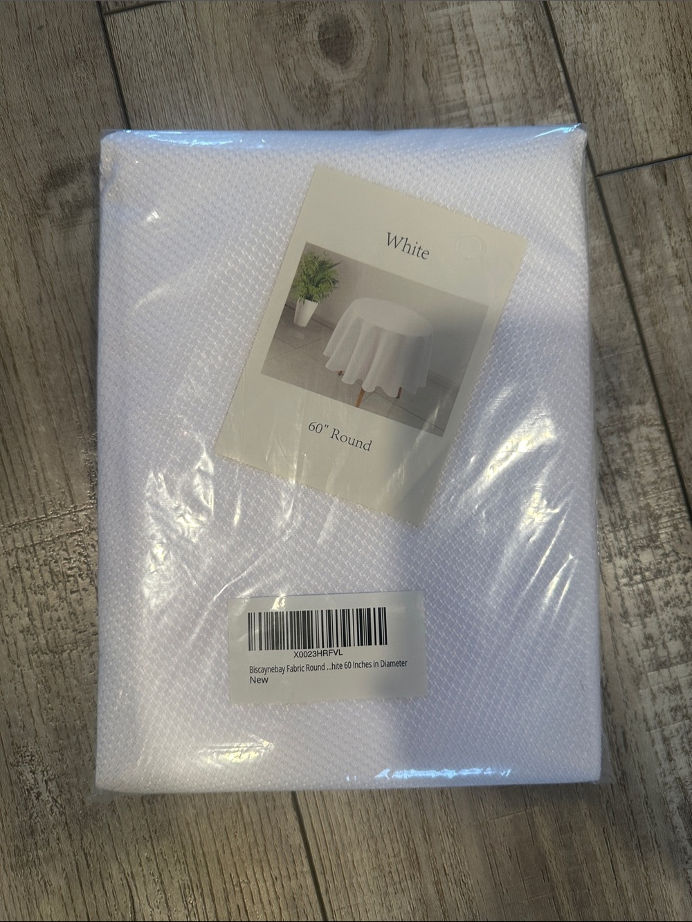 White Round Tablecloth - 60" | Brand: